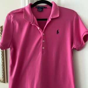 Pre-owned Ralph Lauren Sport Women Pink Polo Pullover Shirt, size XL